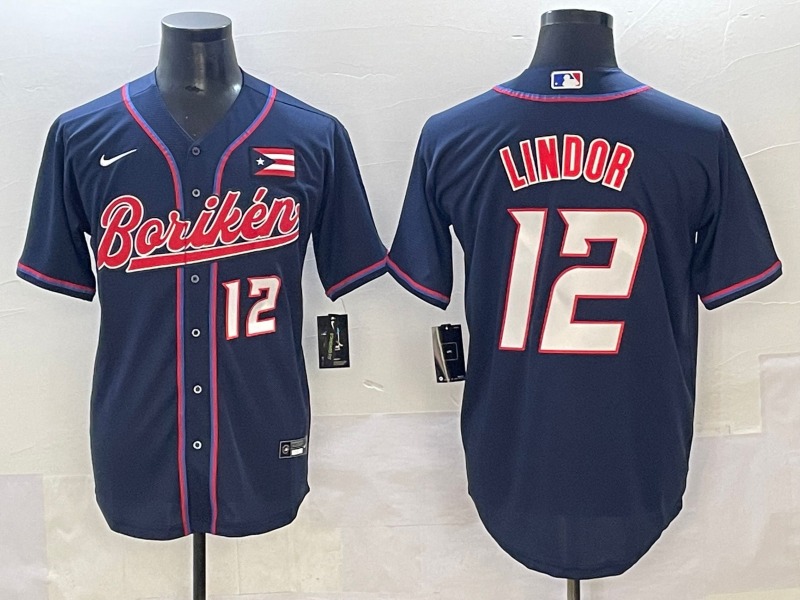 Men Houston Astros #12 Lindor blue MLB Nike 2025 jersey style  3->more jerseys->MLB Jersey